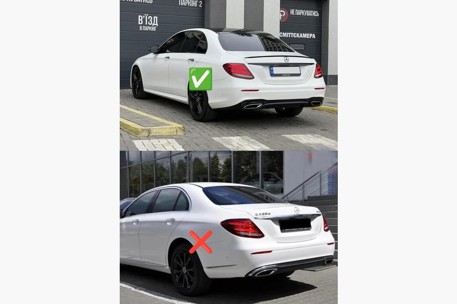 Mercedes E-class W213 2016-2023 гг. Задние брызговики Premium для AMG-Line (4 шт.) Фото 2