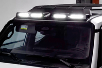 Toyota Land Cruiser Prado 250 2023- гг. Козырек лобового стекла с LED (Черный) фото 1