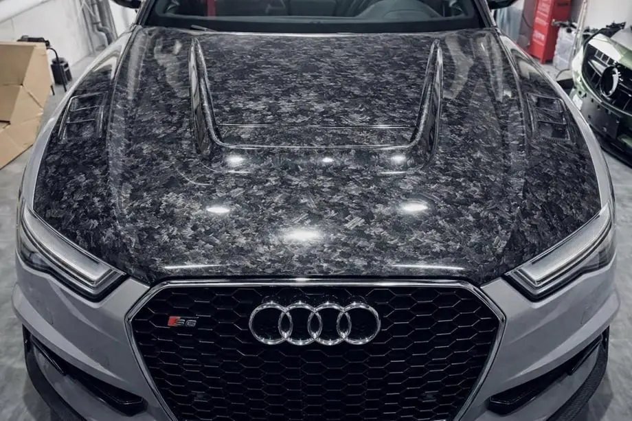 Audi A6 C7 2011-2017 гг. Капот (2014-2017, кованый карбон) Image