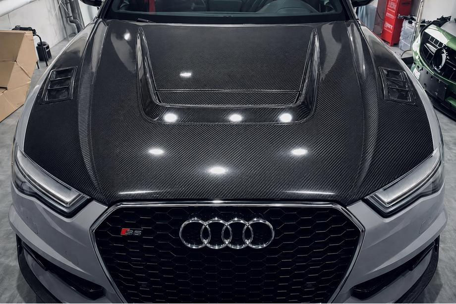 Audi A6 C7 2011-2017 гг. Капот (2014-2017, Карбон) Image