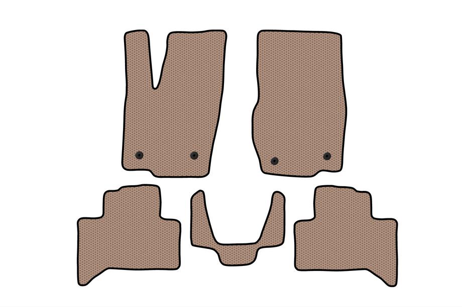 Toyota Land Cruiser Prado 250 2023- гг. Резиновые Коврики Carsuit (Бежевые) Image