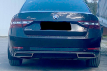 Skoda Superb 2015-2024 гг. Накладки на кромку заднего бампера Carmos (2 шт., нерж. сталь) фото 3