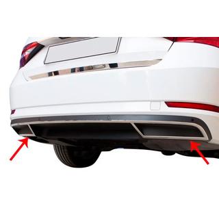 Накладки на кромку заднего бампера Carmos (2 шт., нерж. сталь) фото 1