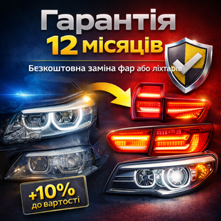 Дополнительная гарантия на передние фары и задние фонари