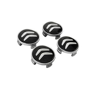 Колпачки в диски 60/56 мм (Чёрные с хромом, 4 шт.) фото 3