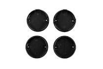 Audi Заглушки в диски 60/58 мм (Черные с хромом, 4 шт.) фото 4