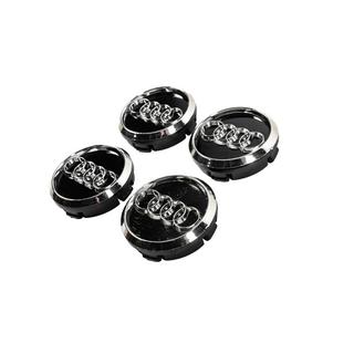 Заглушки в диски 60/58 мм (Черные с хромом, 4 шт.) фото 2