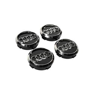 Заглушки в диски 60/58 мм (Черные с хромом, 4 шт.) фото 3