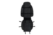 Накидка на сиденье (1 шт., чёрная с синей строчкой) фото 3