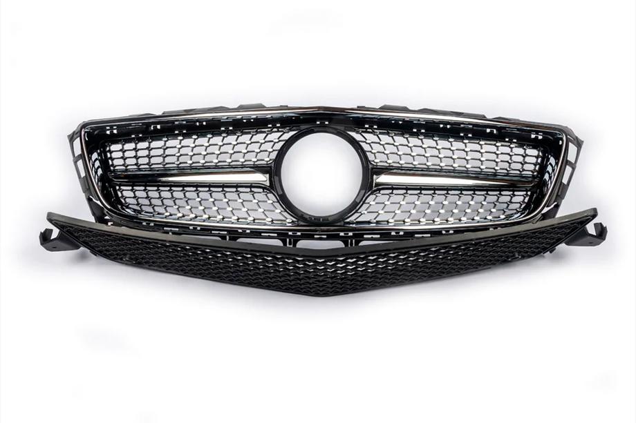 Mercedes CLS C218 2011-2018 гг. Уценка Передняя решетка радиатора 2011-2014 (Diamond Silver) Image