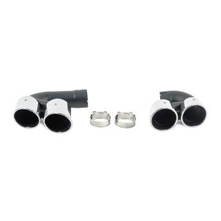 Насадки на глушитель V1 Silver в стиле X5M F95 фото 1