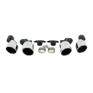 Насадки на глушитель V2 Silver в стиле X6M F96 BMW X6 G06 2019–2027 гг. фото 1