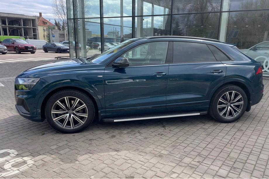 Audi Q8 2018- гг. Боковые пороги Maya V1 (2 шт., алюминий) Image