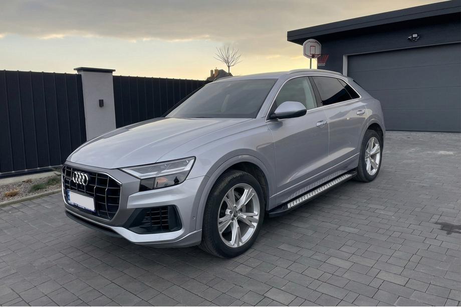 Audi Q8 2018- гг. Боковые Подножки Vision New Grey (2 шт., Алюминий) Фото 1