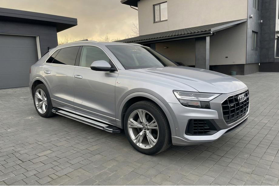 Audi Q8 2018- гг. Боковые пороги Rainbow (2 шт., алюминий) Image