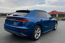 Audi Q8 2018- гг. Боковые пороги Maya Blue (2 шт., Алюминий) фото 1