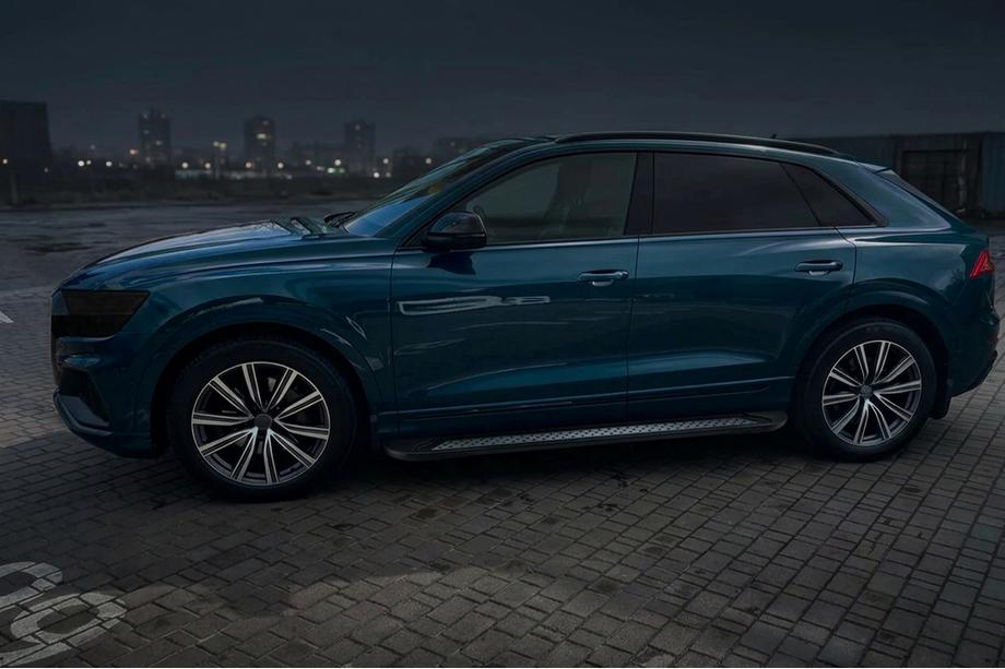 Audi Q8 2018- гг. Боковые Подножки Vision New Black (2 шт., Алюминий) Фото 3