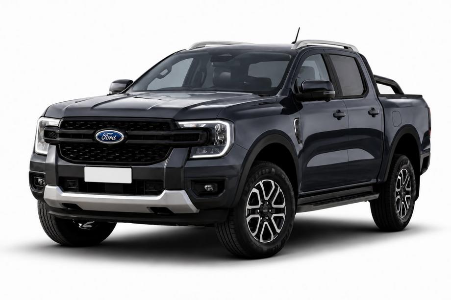 Ford Ranger 2022- гг. Рейлинги серые OEM (ABS-пластик, установка на клей) Image