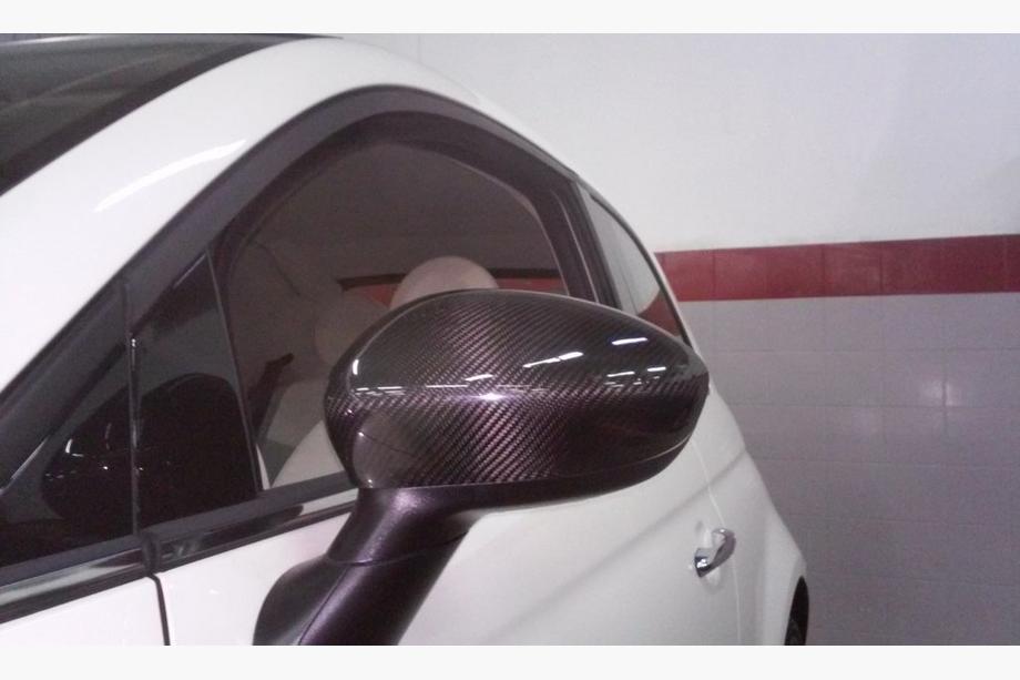 Fiat 500/500L 2013-2022 гг. Накладки на Зеркала 2007-2015 (2 шт., Натуральный Карбон) Фото 3