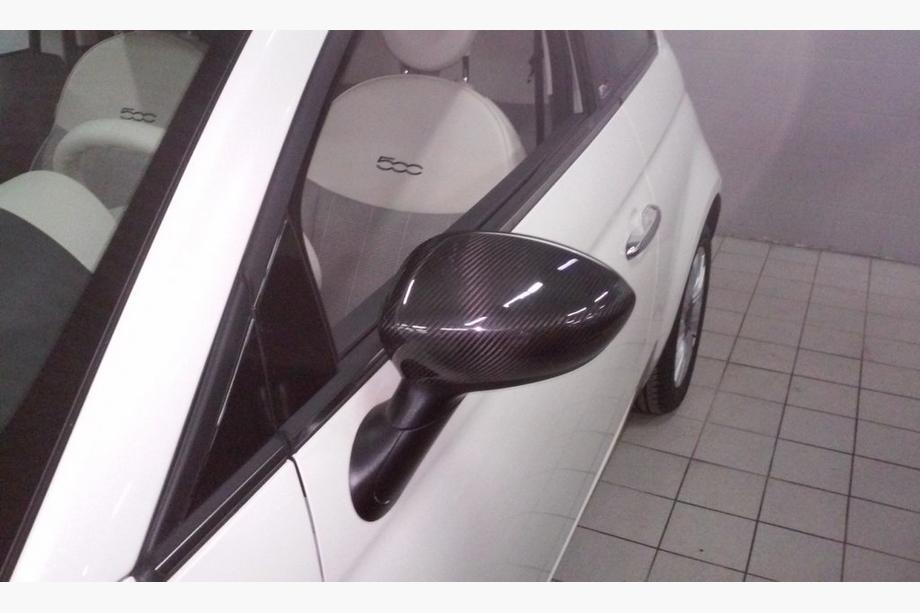 Fiat 500/500L 2013-2022 гг. Накладки на Зеркала 2007-2015 (2 шт., Натуральный Карбон) Фото 5