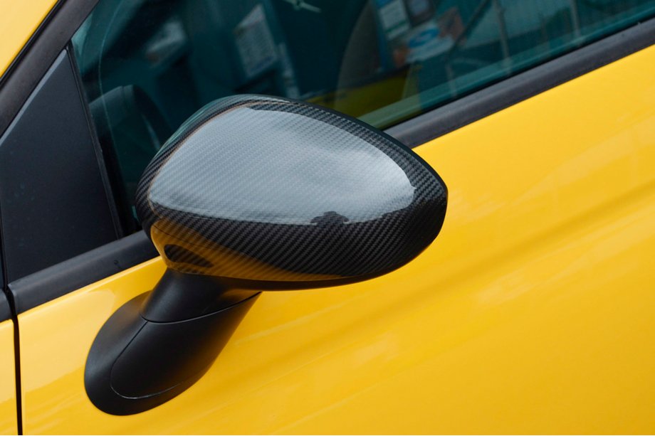 Fiat 500/500L 2013-2022 гг. Накладки на Зеркала 2007-2015 (2 шт., Натуральный Карбон) Фото 8