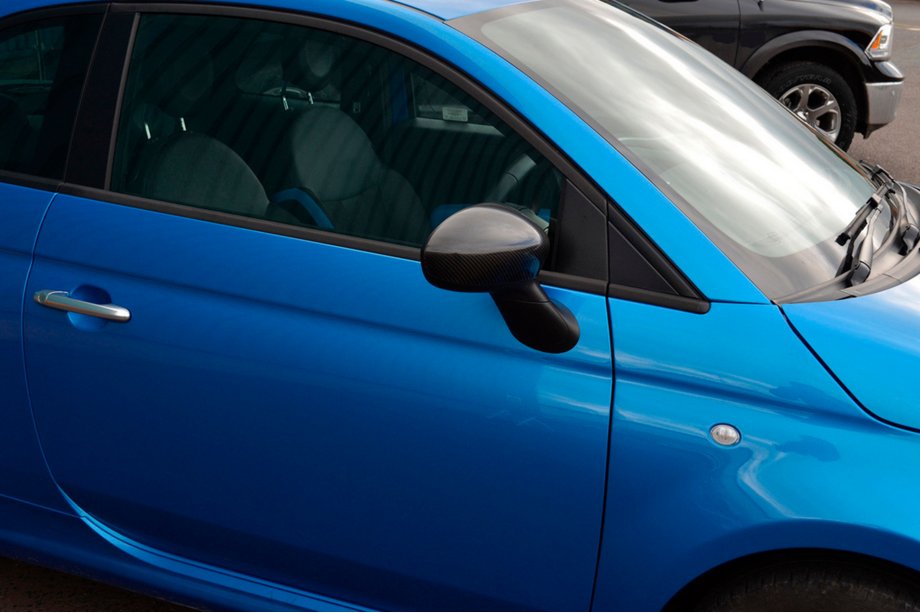 Fiat 500/500L 2013-2022 гг. Накладки на Зеркала 2007-2015 (2 шт., Натуральный Карбон) Фото 17