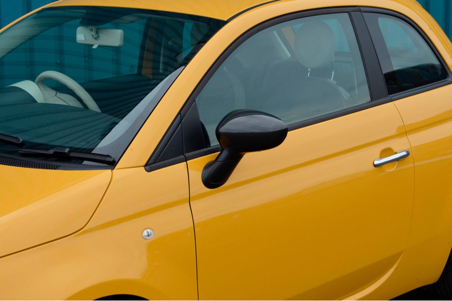 Fiat 500/500L 2013-2022 гг. Накладки на Зеркала 2007-2015 (2 шт., Натуральный Карбон) Фото 13