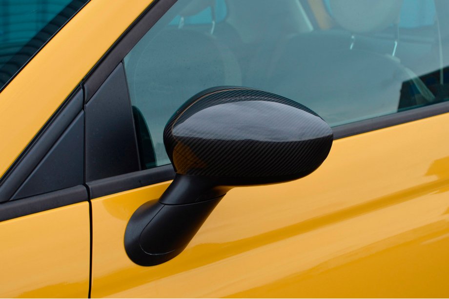 Fiat 500/500L 2013-2022 гг. Накладки на Зеркала 2007-2015 (2 шт., Натуральный Карбон) Фото 9