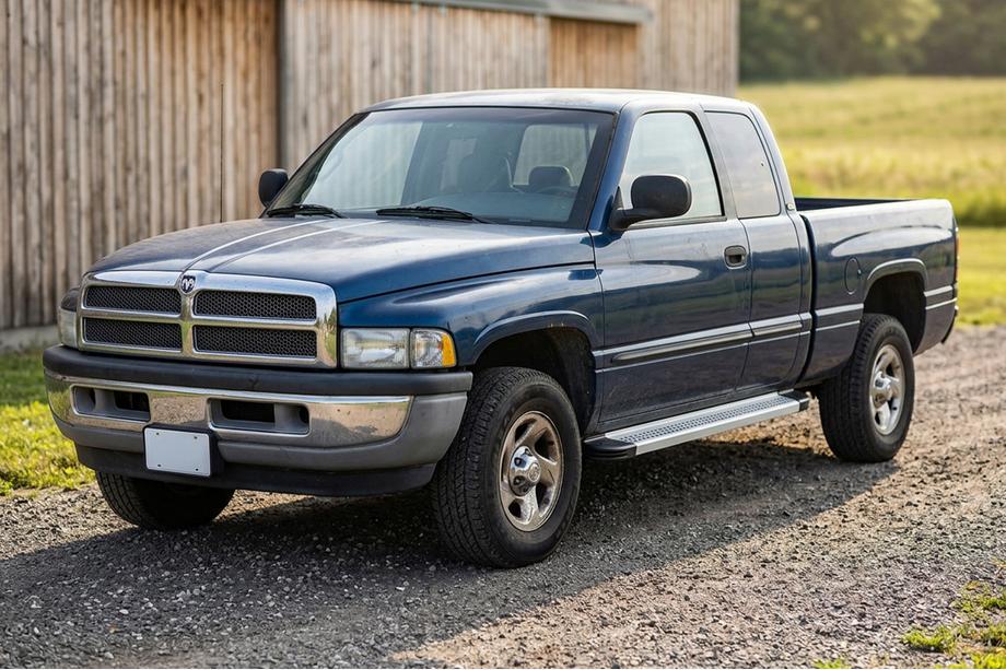 Dodge RAM (BR/BE) 1994–2002 гг. Боковые пороги Maya V2 (комплект, алюминий) Фото 1