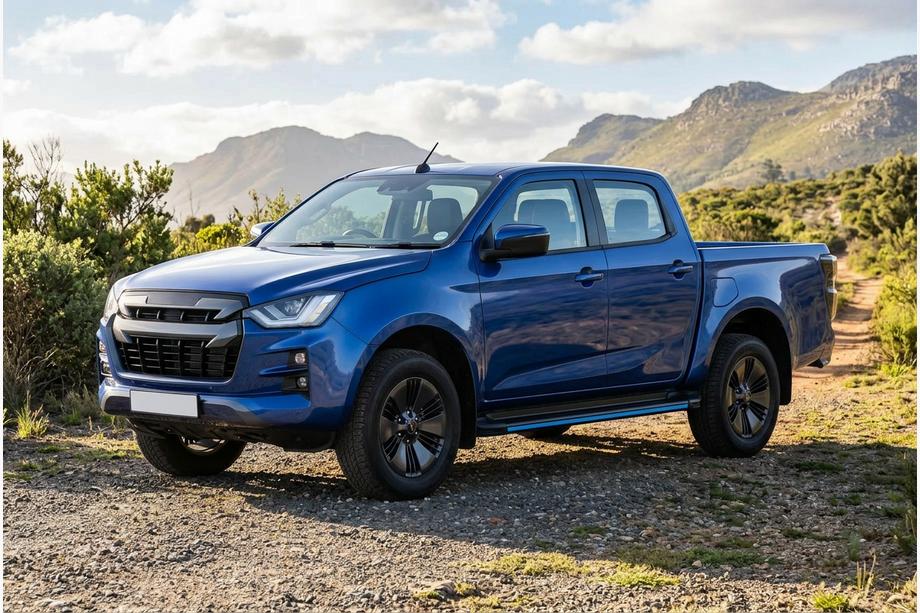 Isuzu D-Max 2019- гг. Боковые пороги Maya Blue (2 шт., Алюминий) Фото 1