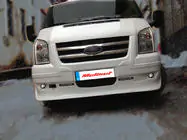 Ford Transit 2000–2014 гг. Накладка на передний бампер (2006-2014, DRL, с решеткой) фото 2