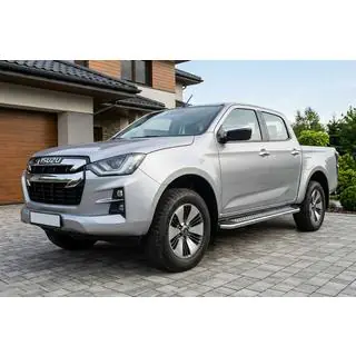 Боковые Подножки Maydos V2 (2 шт., Алюминий и Нержавеющая Сталь) Isuzu D-Max 2019- гг. фото 1