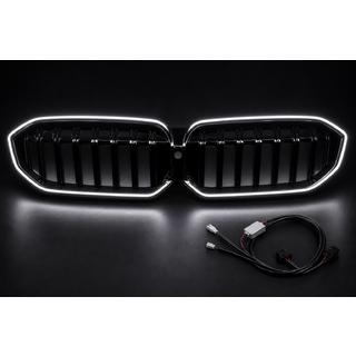 Ноздри 1-Bar LED (2022+, черный глянец) BMW 3 серия G20/G21 2018- гг. фото 2