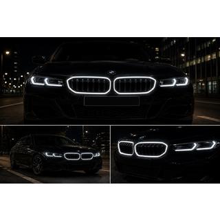Ноздри 1-Bar LED (2022+, черный глянец) BMW 3 серия G20/G21 2018- гг. фото 1