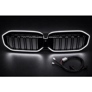 Ноздри M-Look LED (2022+, черный глянец) BMW 3 серия G20/G21 2018- гг. фото 1