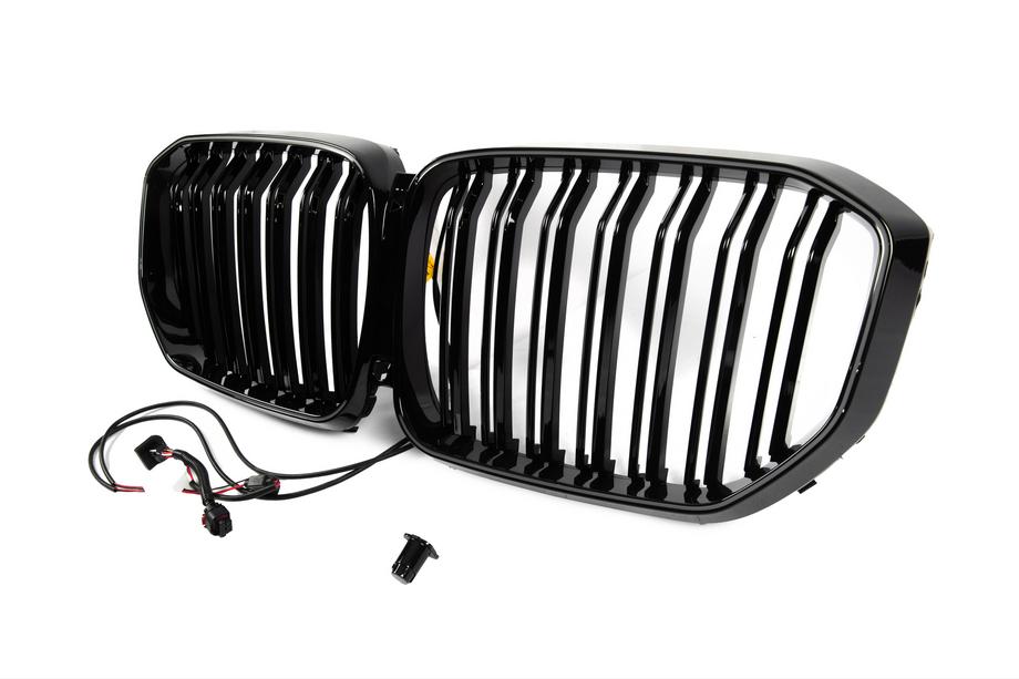 BMW X5 G05 2019–2026 гг. Ноздри BMW M-Look LED (2019-2022, черный глянец) Фото 7