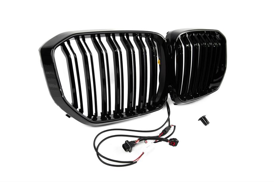 BMW X5 G05 2019–2026 гг. Ноздри BMW M-Look LED (2019-2022, черный глянец) Фото 8