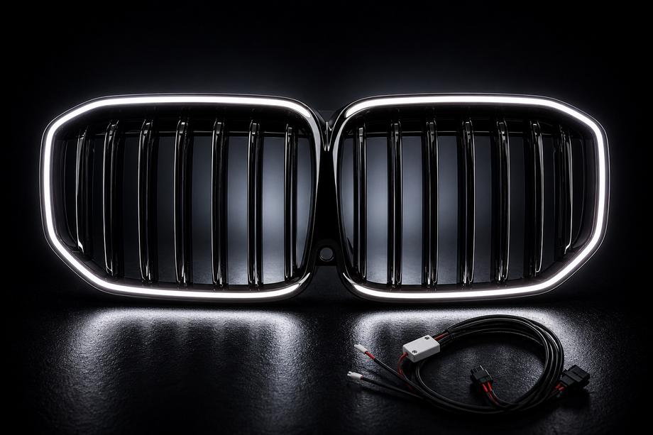 BMW X7 G07 2019- гг. Ноздри M-Look LED (2019-2022, черный глянец) Фото 11