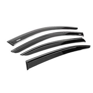 Ветровики с чёрным молдингом Niken Luxury (4 шт) BMW 3 серия E90/E91 2005-2011 гг. фото 3