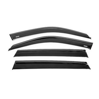 Ветровики с чёрным молдингом Niken Luxury (4 шт) BMW X5 E70 2007-2013 гг. фото 1