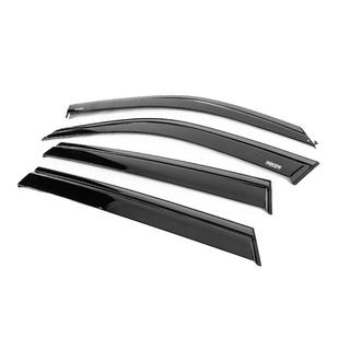 Ветровики с чёрным молдингом Niken Luxury (4 шт) BMW X5 E70 2007-2013 гг. фото 2