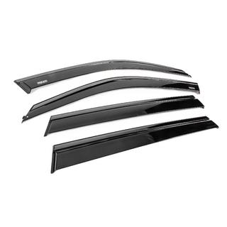 Ветровики с чёрным молдингом Niken Luxury (4 шт) BMW X5 E70 2007-2013 гг. фото 3