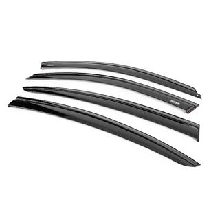 Ветровики с чёрным молдингом Niken Luxury (4 шт) BMW 5 серия G30/G31 2017-2023 гг. фото 2