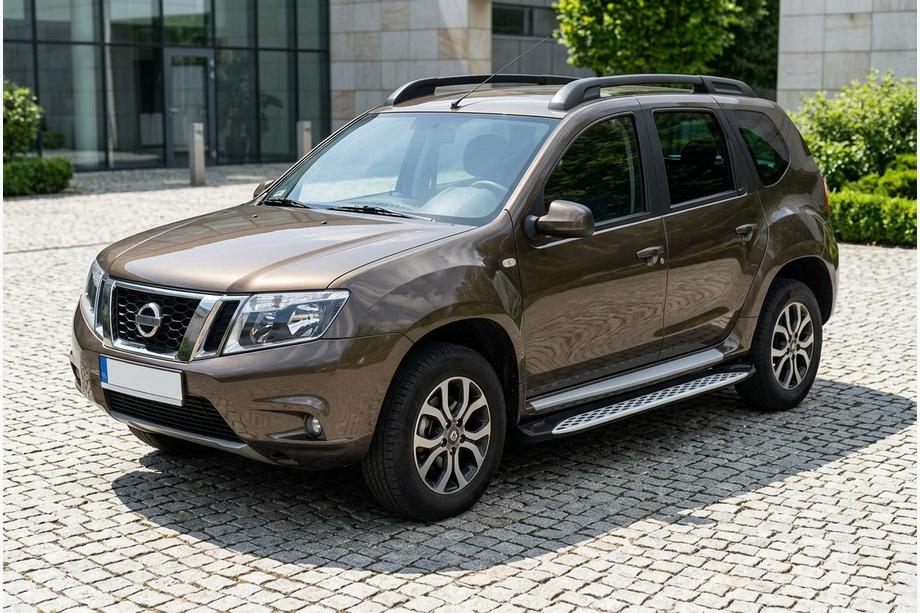 Nissan Terrano 2014- гг. Боковые Подножки Shining V1 (2 шт., Алюминий) Фото 1