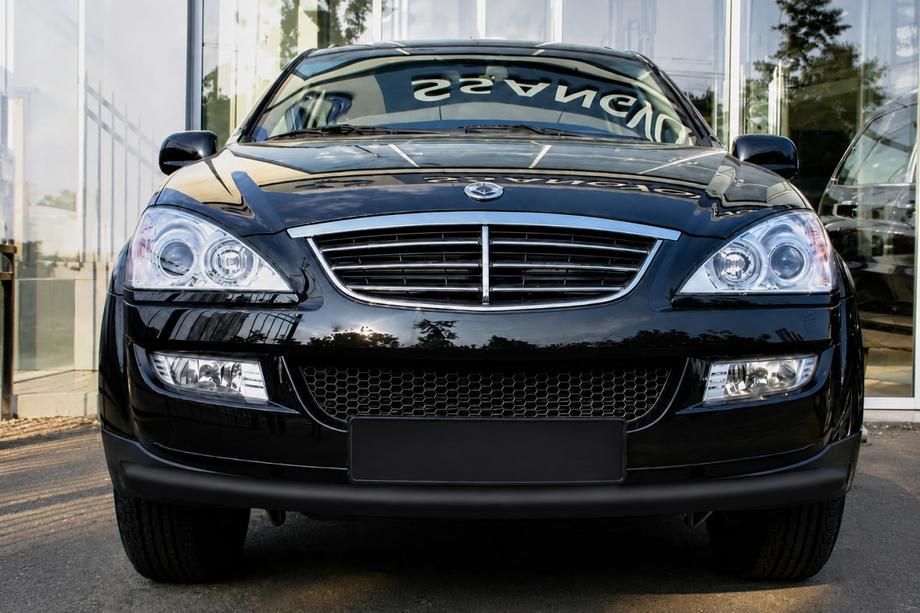 SsangYong Kyron 2005-2014 гг. Передний ус ST008 Black (нерж.) Image