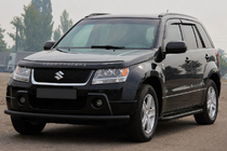 Suzuki Grand Vitara 2005-2017 гг. Передний ус ST008 Black (нерж.) фото 1