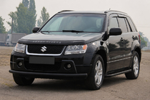 Suzuki Grand Vitara 2005-2017 гг. Передний ус ST008 Black (нерж.) фото 4