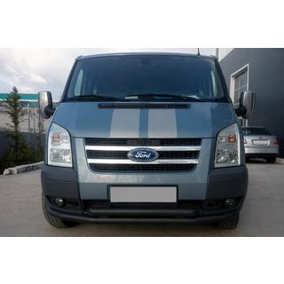 Передний ус ST014 Black (2006-2014, нерж.) Ford Transit 2000–2014 гг. фото 1