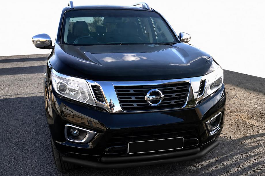 Nissan Navara/NP300 2016- гг. Передняя дуга защиты ST014 Black (нерж.) Image