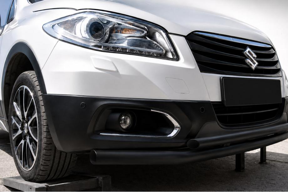Suzuki SX4 S-Cross 2013-2016 гг. Передняя дуга защиты ST014 Black (нерж.) Image